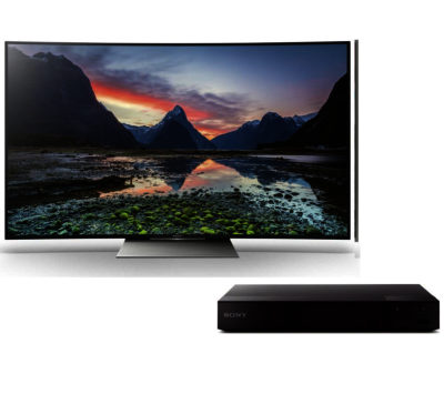 65 Sony KD65SD8505BU 4K Ultra HD HDR  Curved LED TV & Blu-ray Player Bundle